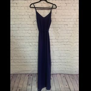 Small, long deep blue dress